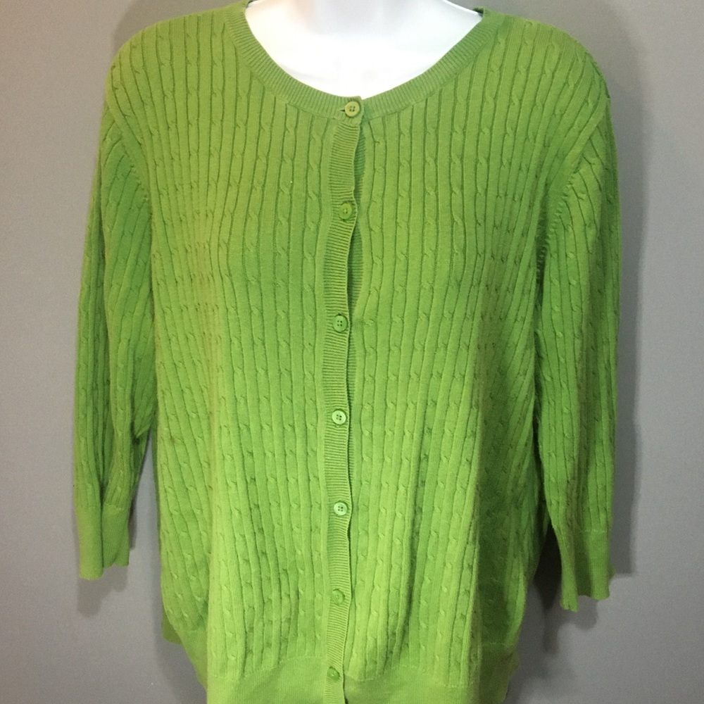 Lane Bryant Cable Knit Cardigan Size 14/16